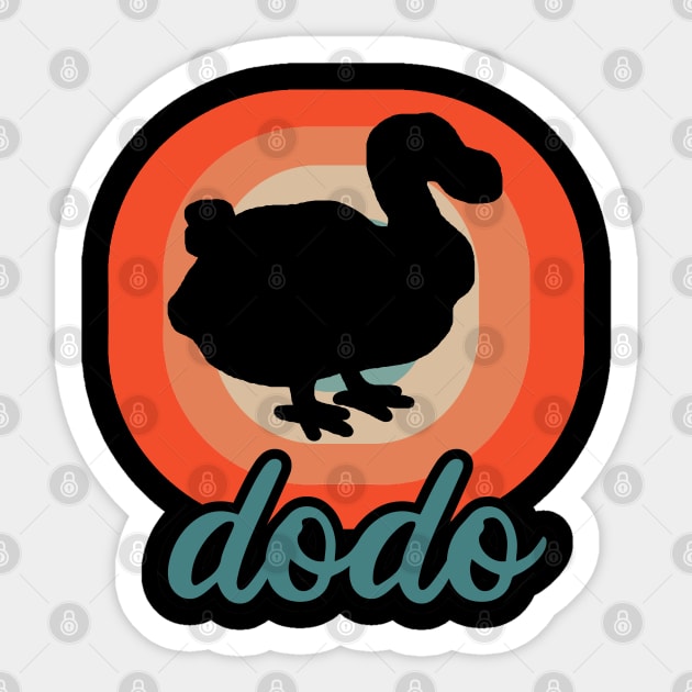 Dodo Design Liebe schräger Vogel Tier Vintage Sticker by FindYourFavouriteDesign